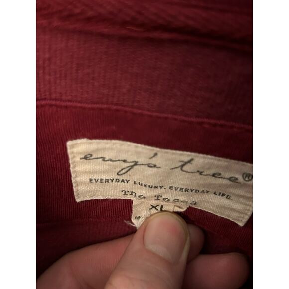 Evy's Tree The Tessa berry red lace sweater cardigan size XL long sleeve - Picture 2 of 3